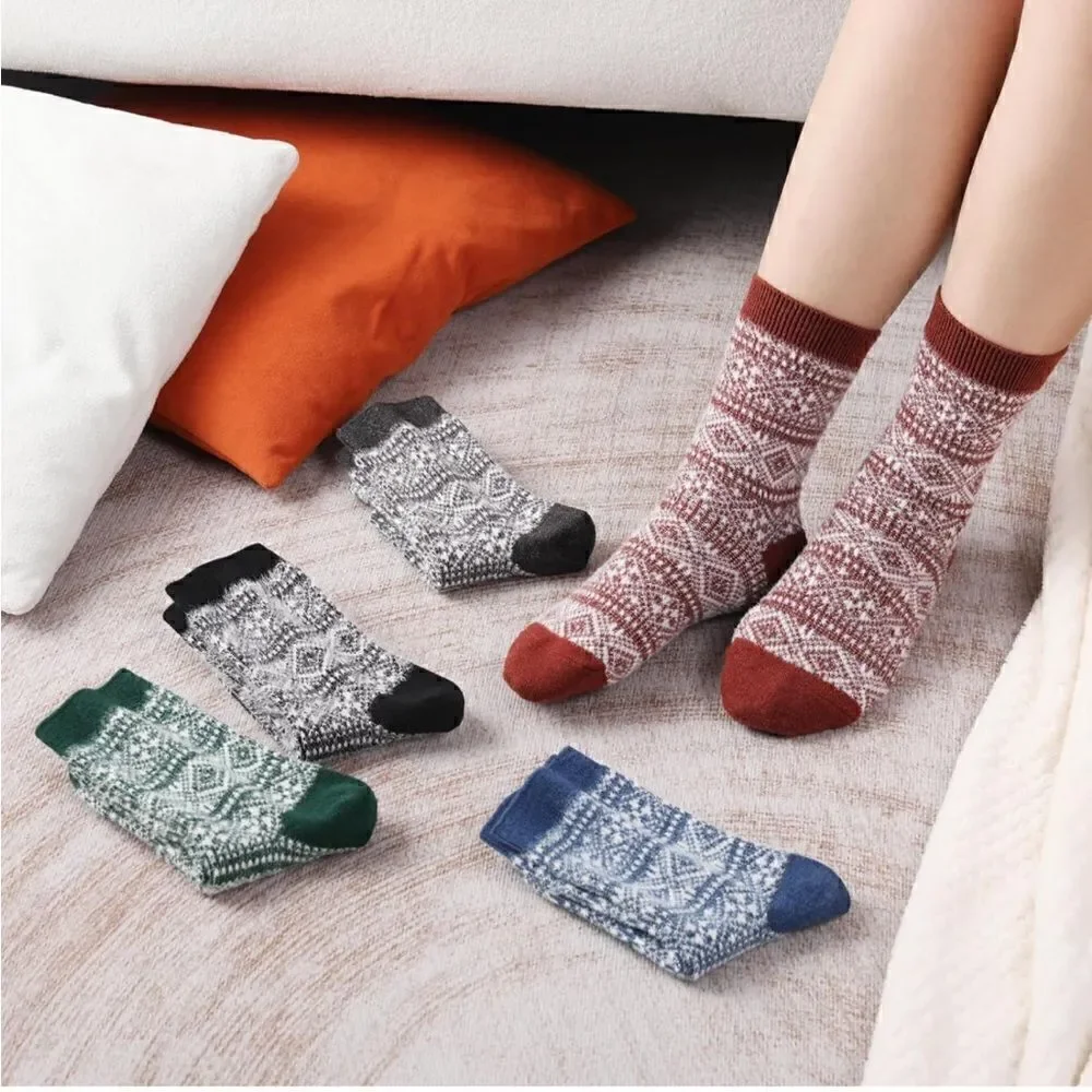 Warm wool winter socks
